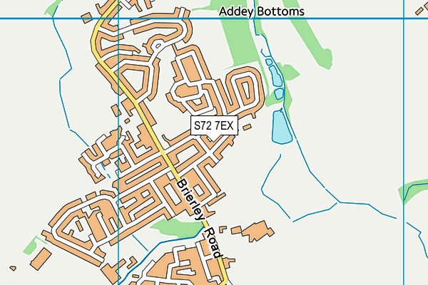 S72 7EX map - OS VectorMap District (Ordnance Survey)