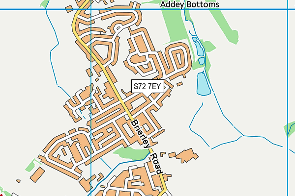 S72 7EY map - OS VectorMap District (Ordnance Survey)