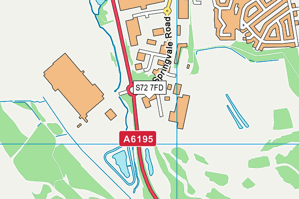 S72 7FD map - OS VectorMap District (Ordnance Survey)