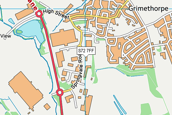 S72 7FF map - OS VectorMap District (Ordnance Survey)