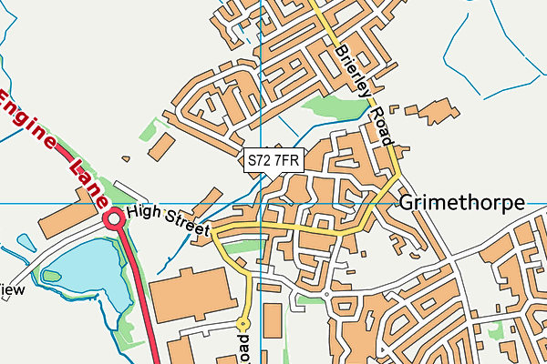 S72 7FR map - OS VectorMap District (Ordnance Survey)