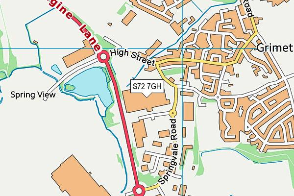S72 7GH map - OS VectorMap District (Ordnance Survey)