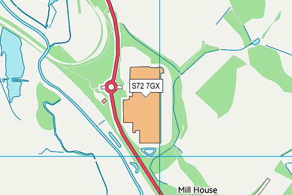 S72 7GX map - OS VectorMap District (Ordnance Survey)