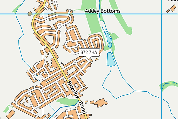 S72 7HA map - OS VectorMap District (Ordnance Survey)