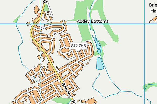 S72 7HB map - OS VectorMap District (Ordnance Survey)