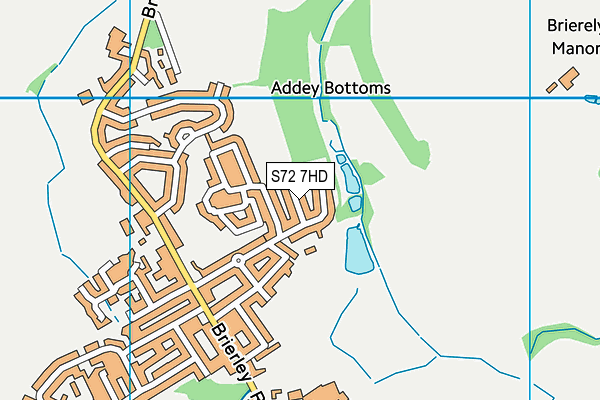 S72 7HD map - OS VectorMap District (Ordnance Survey)