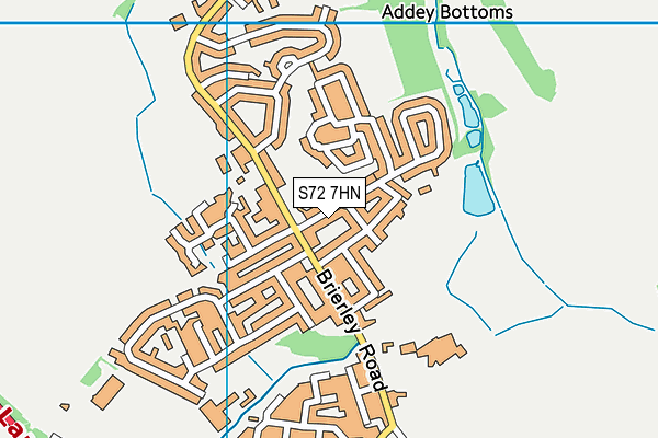S72 7HN map - OS VectorMap District (Ordnance Survey)