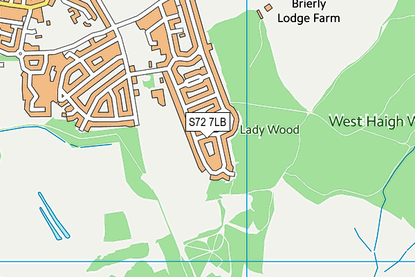 S72 7LB map - OS VectorMap District (Ordnance Survey)