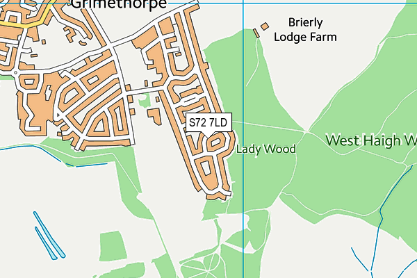 S72 7LD map - OS VectorMap District (Ordnance Survey)