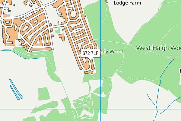 S72 7LF map - OS VectorMap District (Ordnance Survey)