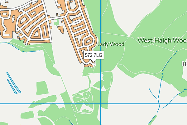 S72 7LG map - OS VectorMap District (Ordnance Survey)