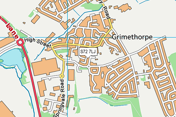 S72 7LJ map - OS VectorMap District (Ordnance Survey)