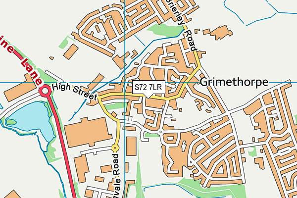 S72 7LR map - OS VectorMap District (Ordnance Survey)