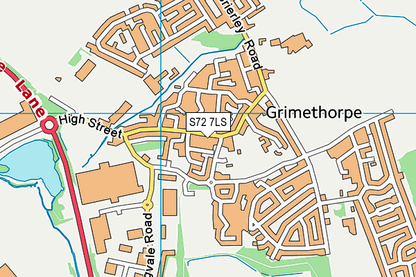 S72 7LS map - OS VectorMap District (Ordnance Survey)