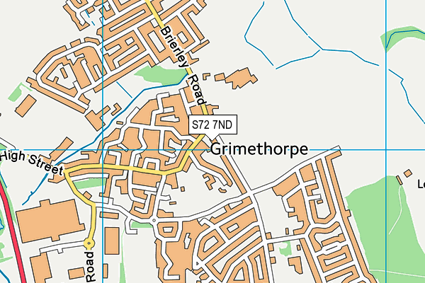 Grimethorpe Miners Welfare Sports Ground (Closed) map (S72 7ND) - OS VectorMap District (Ordnance Survey)
