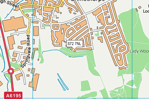 S72 7NL map - OS VectorMap District (Ordnance Survey)