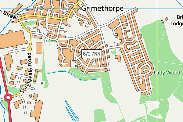 S72 7NN map - OS VectorMap District (Ordnance Survey)