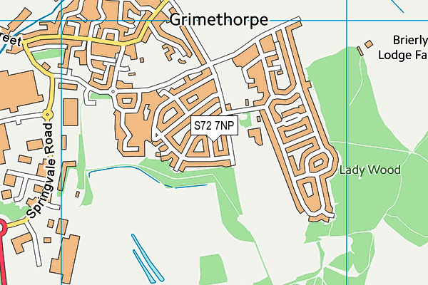 S72 7NP map - OS VectorMap District (Ordnance Survey)