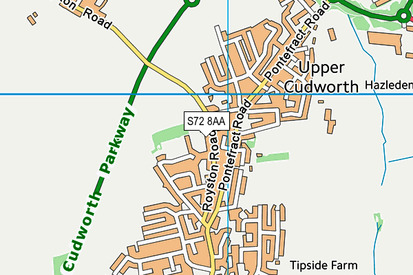 Cherry Dale Primary School map (S72 8AA) - OS VectorMap District (Ordnance Survey)