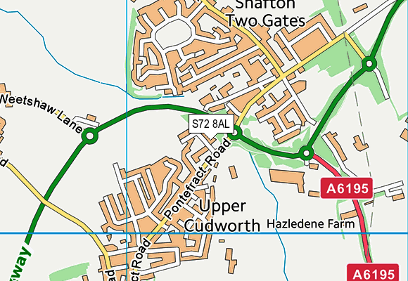 S72 8AL map - OS VectorMap District (Ordnance Survey)