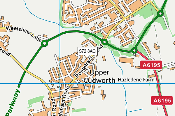 S72 8AQ map - OS VectorMap District (Ordnance Survey)