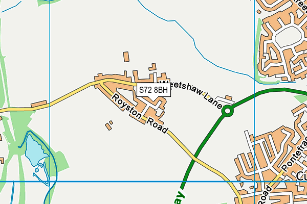 S72 8BH map - OS VectorMap District (Ordnance Survey)