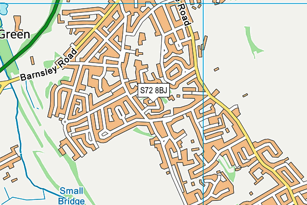 S72 8BJ map - OS VectorMap District (Ordnance Survey)
