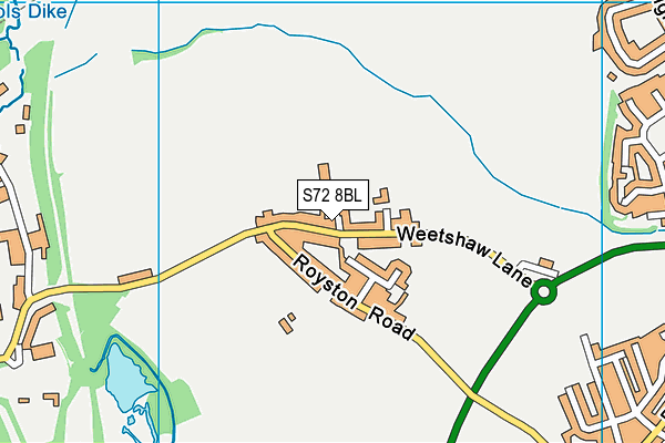 S72 8BL map - OS VectorMap District (Ordnance Survey)