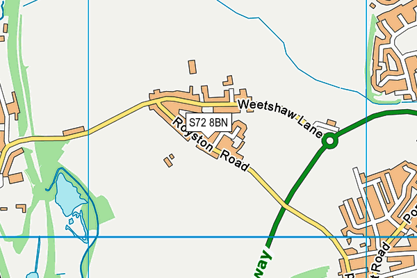 S72 8BN map - OS VectorMap District (Ordnance Survey)