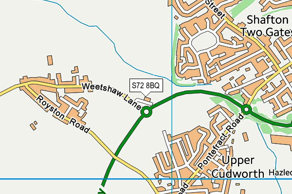 S72 8BQ map - OS VectorMap District (Ordnance Survey)
