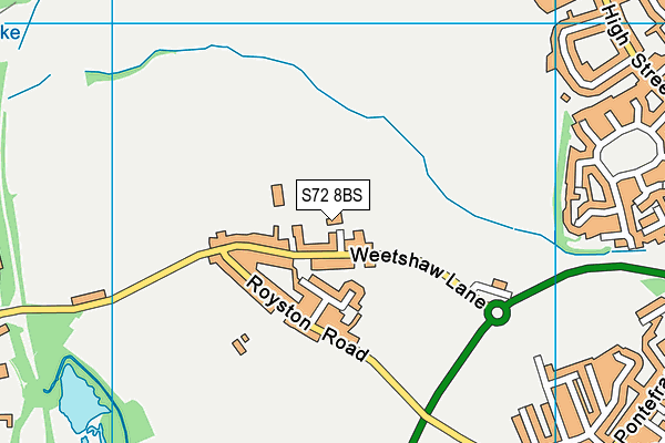 S72 8BS map - OS VectorMap District (Ordnance Survey)