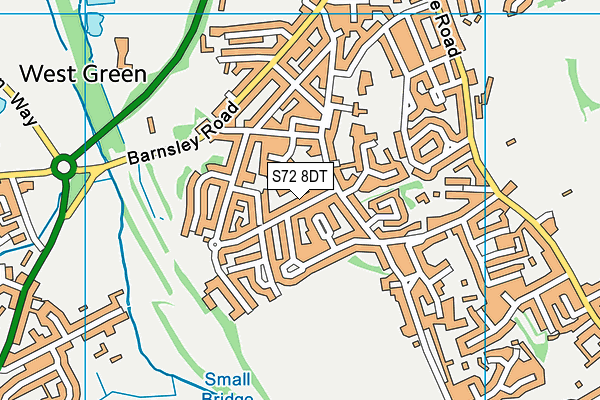 S72 8DT map - OS VectorMap District (Ordnance Survey)