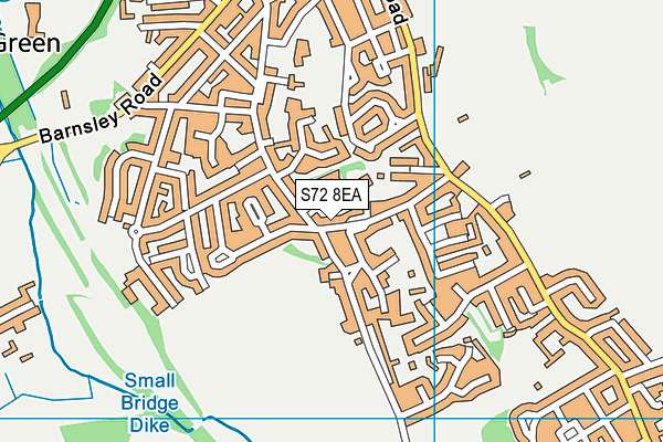 S72 8EA map - OS VectorMap District (Ordnance Survey)