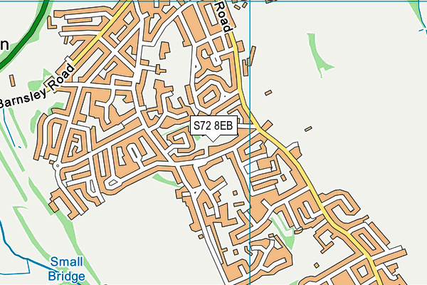 S72 8EB map - OS VectorMap District (Ordnance Survey)