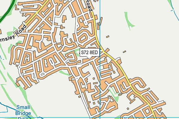 S72 8ED map - OS VectorMap District (Ordnance Survey)