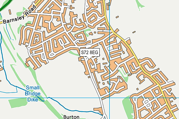 S72 8EG map - OS VectorMap District (Ordnance Survey)