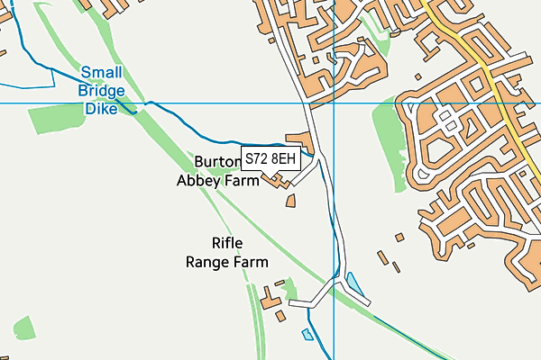 S72 8EH map - OS VectorMap District (Ordnance Survey)