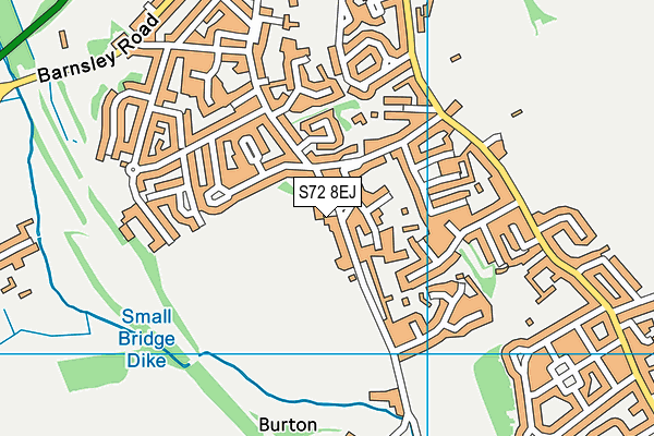 S72 8EJ map - OS VectorMap District (Ordnance Survey)