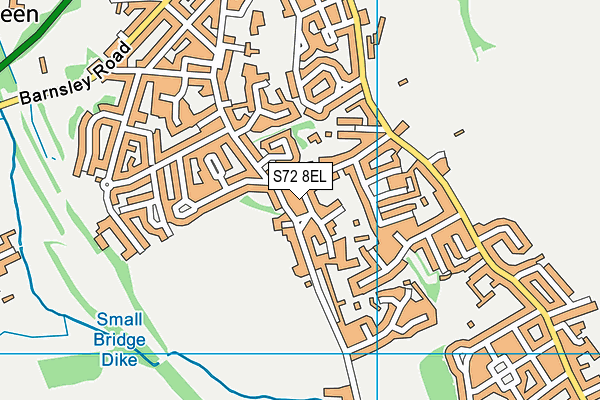 S72 8EL map - OS VectorMap District (Ordnance Survey)