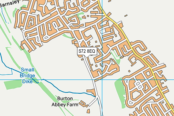 S72 8EQ map - OS VectorMap District (Ordnance Survey)
