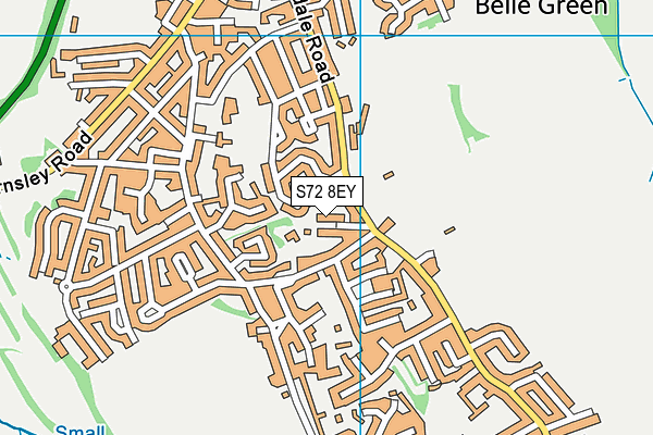 S72 8EY map - OS VectorMap District (Ordnance Survey)