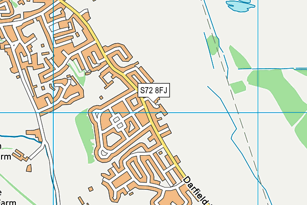 S72 8FJ map - OS VectorMap District (Ordnance Survey)