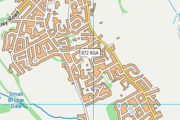 S72 8GA map - OS VectorMap District (Ordnance Survey)