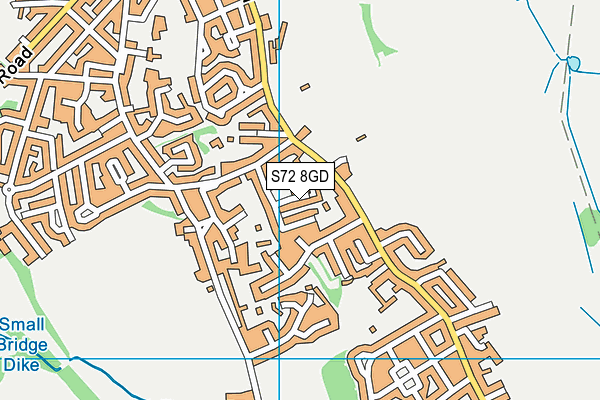 S72 8GD map - OS VectorMap District (Ordnance Survey)