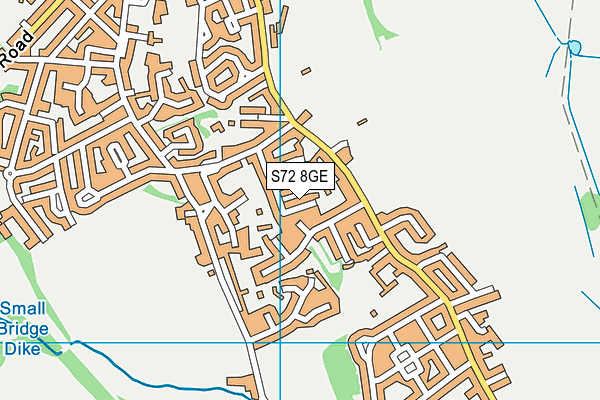 S72 8GE map - OS VectorMap District (Ordnance Survey)