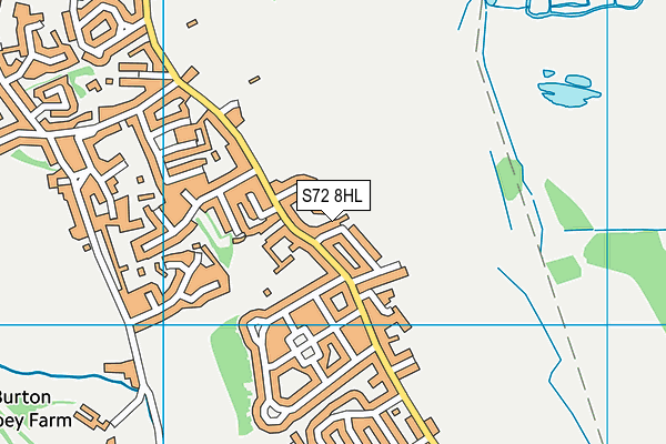 S72 8HL map - OS VectorMap District (Ordnance Survey)