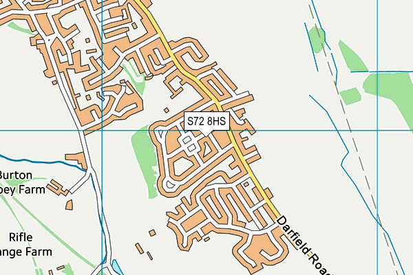 S72 8HS map - OS VectorMap District (Ordnance Survey)