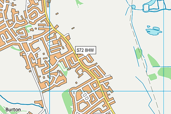S72 8HW map - OS VectorMap District (Ordnance Survey)