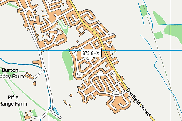S72 8HX map - OS VectorMap District (Ordnance Survey)