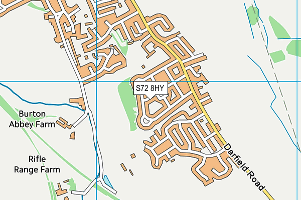 S72 8HY map - OS VectorMap District (Ordnance Survey)